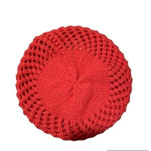 Nordstrom BP Open Knit Beret in Pink Yarrow One Size NWT